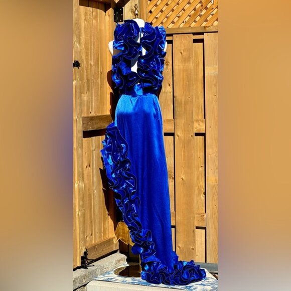 🆕 BRONX & BANCO 🧿 NWOT Aurora Cobalt Blue Gown, Sz XL / US 10 - Picture 13 of 16